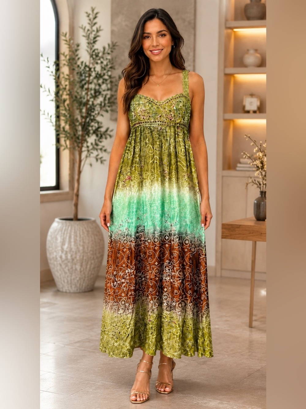 NEW! Free People Into The Nights Spring Summer Maxi Dress Size M